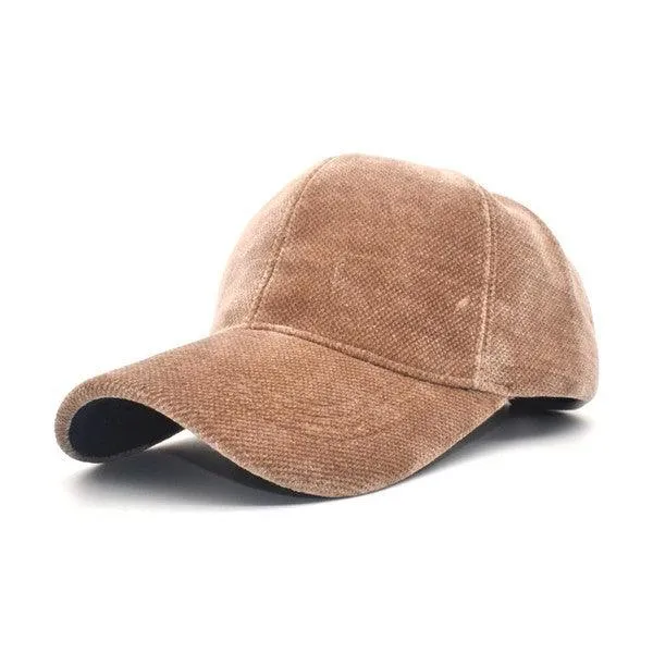 Soft Velour Stylish Ball Caps for Women