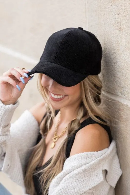 Soft Velour Stylish Ball Caps for Women