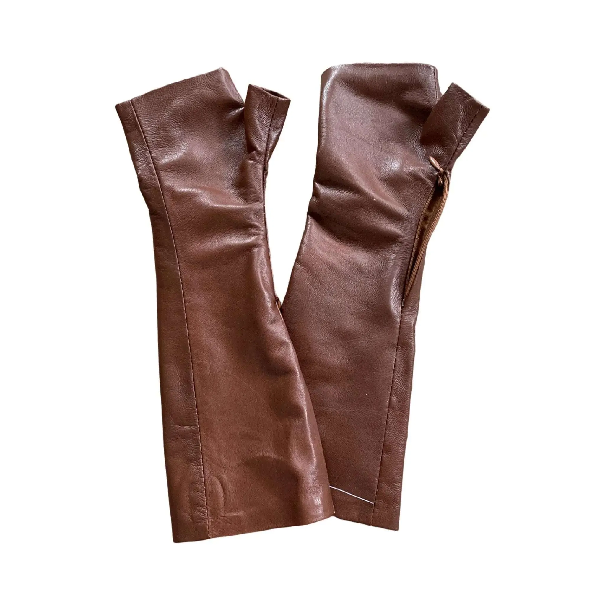 Stay Stylish with our Chestnut Brown Long Gloves