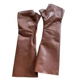 Stay Stylish with our Chestnut Brown Long Gloves