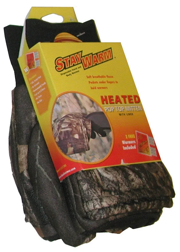 Stay Warm Heated Pop-Top Mittens