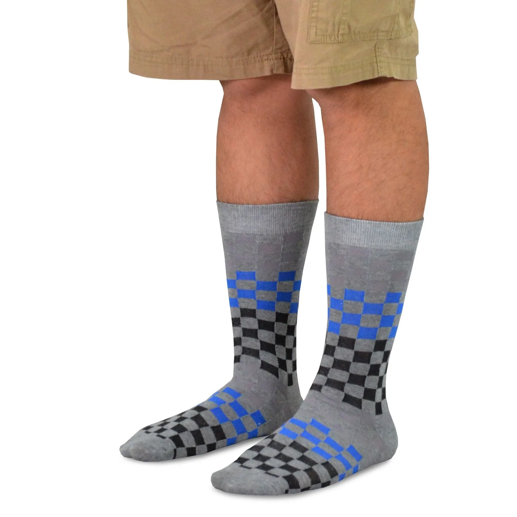 TeeHee Socks Men's Novelty Cotton Crew Bright and Colorful 10-Pack (51058)