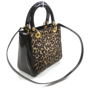 Trendy Inspired Dior Lady Dior Pony Hair Leopard Handbag