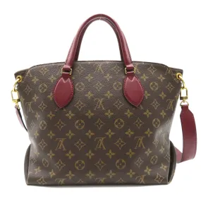 Trendy Inspired Louis Vuitton Flower Zip Tote Mm Brown Red Bordeaux Monogram Pvc Coated Canvas Leather M44348