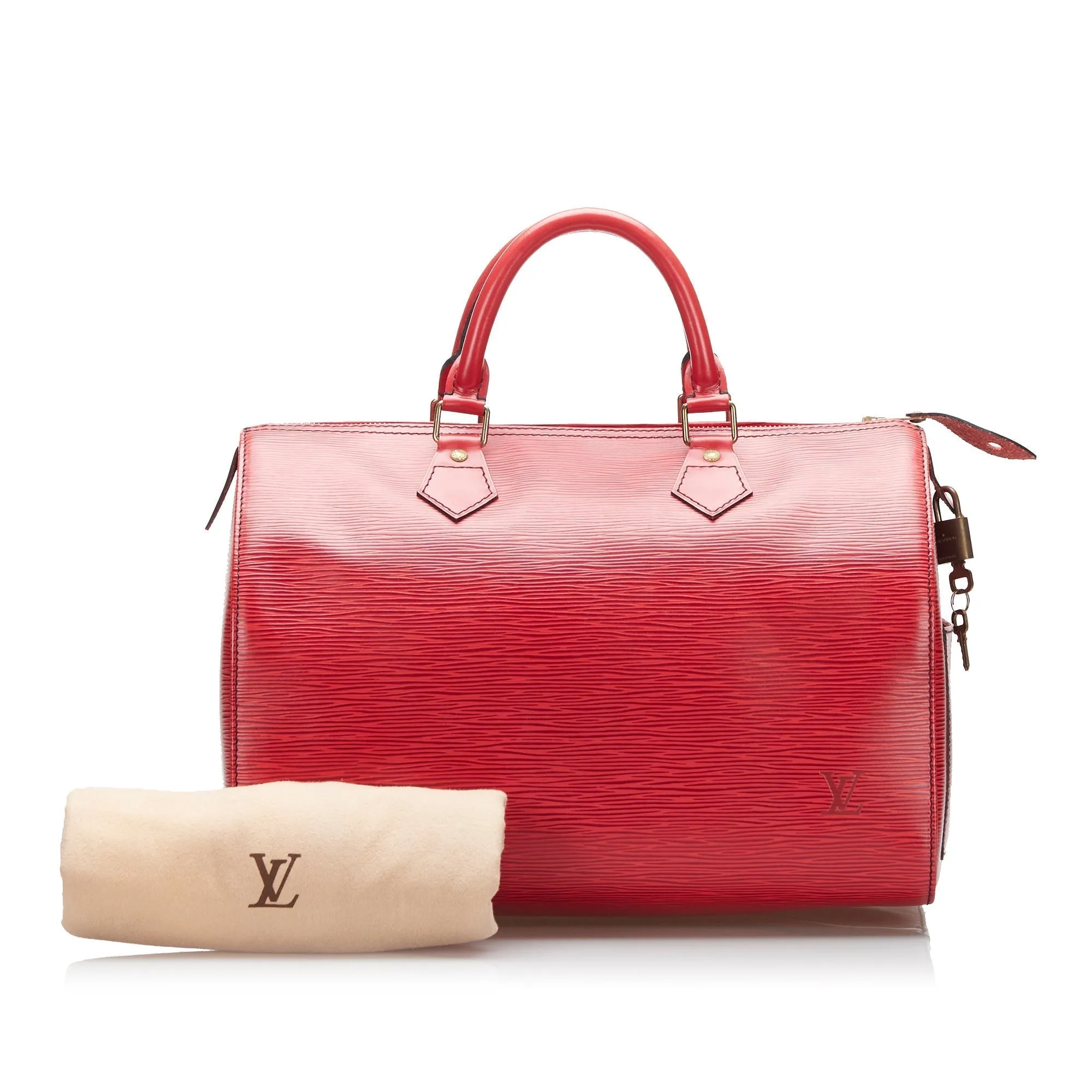 Trendy Inspired Louis Vuitton Speedy 30 Red Epi