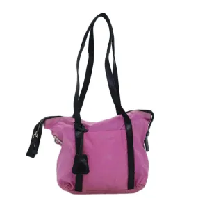 Trendy Inspired Prada Shoulder Bag Nylon Pink Auth 74400