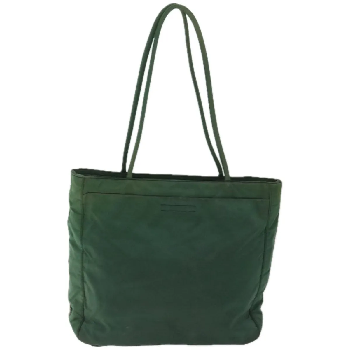 Trendy Inspired Prada Tote Bag Nylon Green Auth 66807