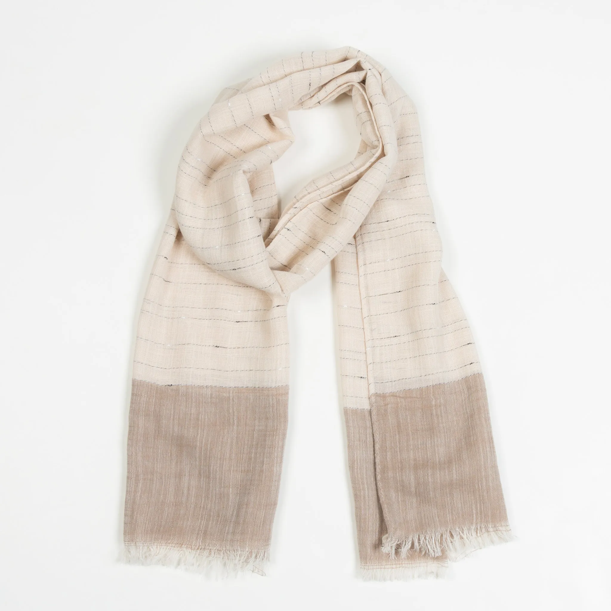 Tristabel Lightweight Textured Raw Hem Scarf