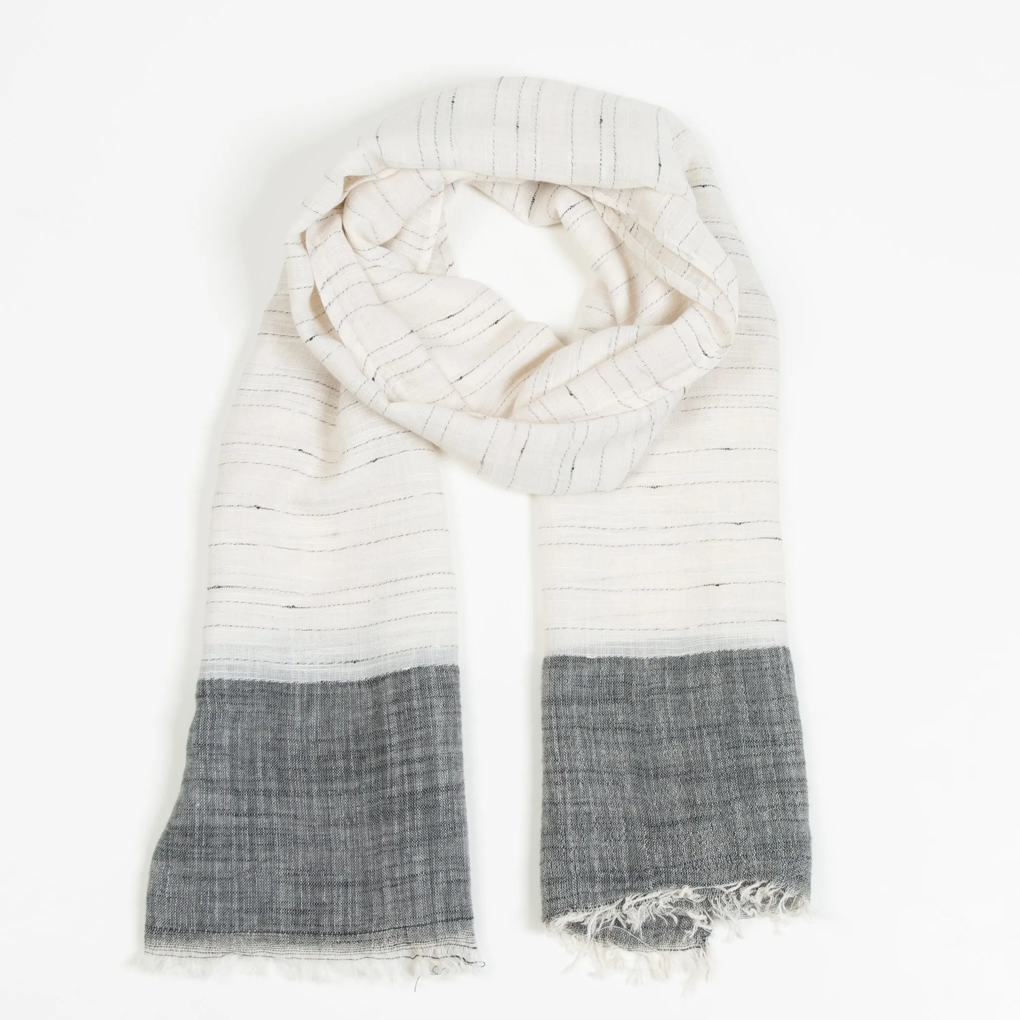 Tristabel Lightweight Textured Raw Hem Scarf