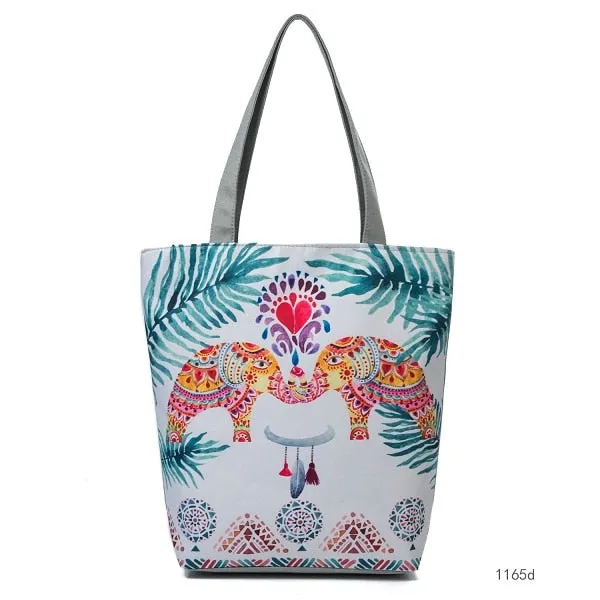 Vintage Floral Design Beach Bag