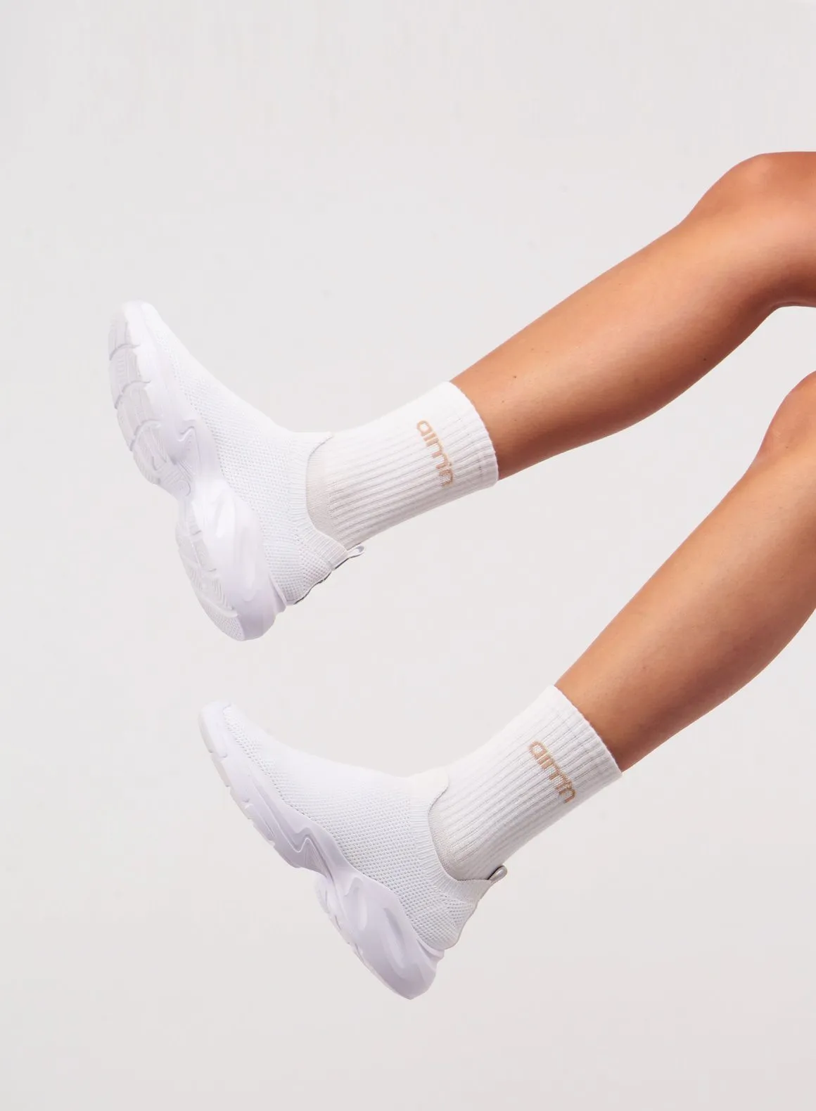 White/Beige/Macchiato aim'n Logo Socks 3-Pack