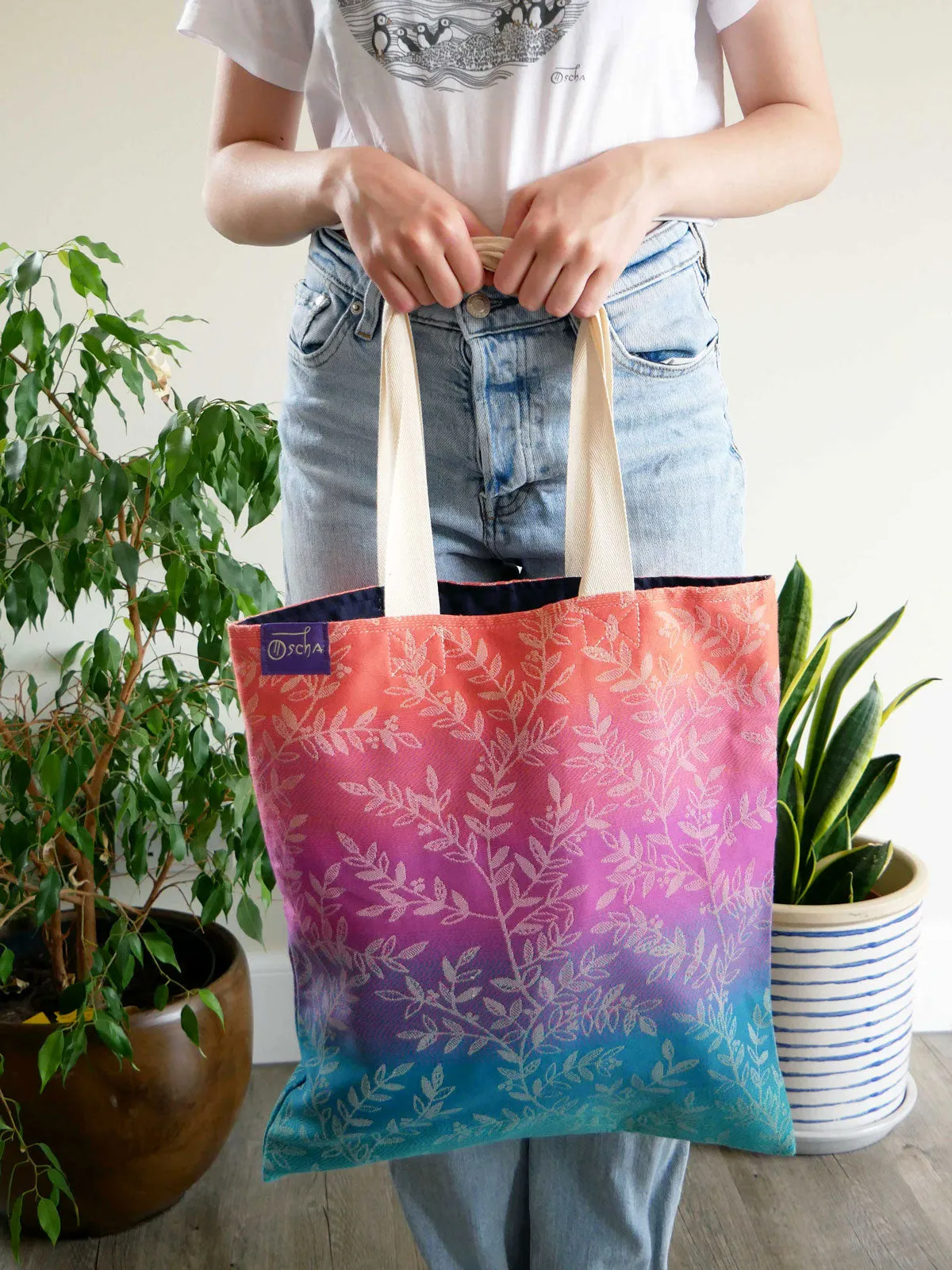 Willow Esprit with Ice Cotton Jacquard Tote Bag