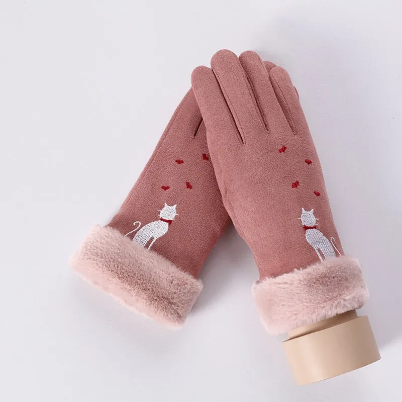 Women's Winter Warm Cashmere Gloves | Touch Screen Gloves